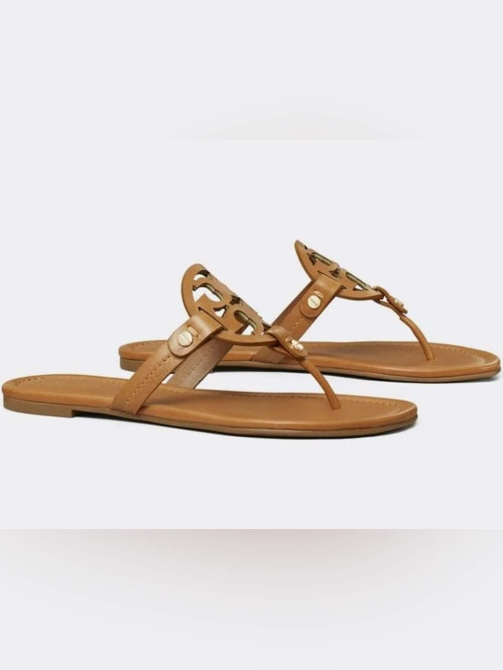 Tory Burch Miller Sandals in Brown size 7.5 in Vachetta